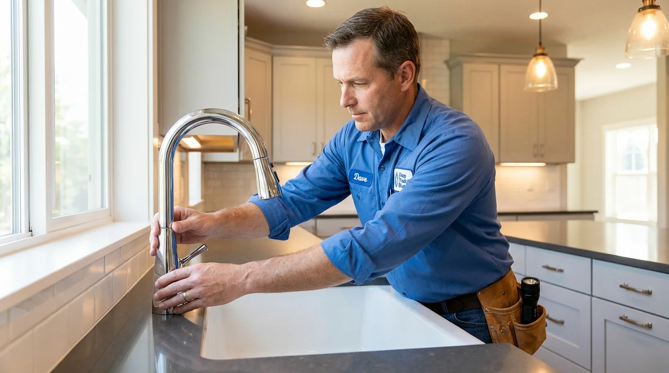 Kitchen faucet installation by Johns Plumbing LLC in Swanquarter